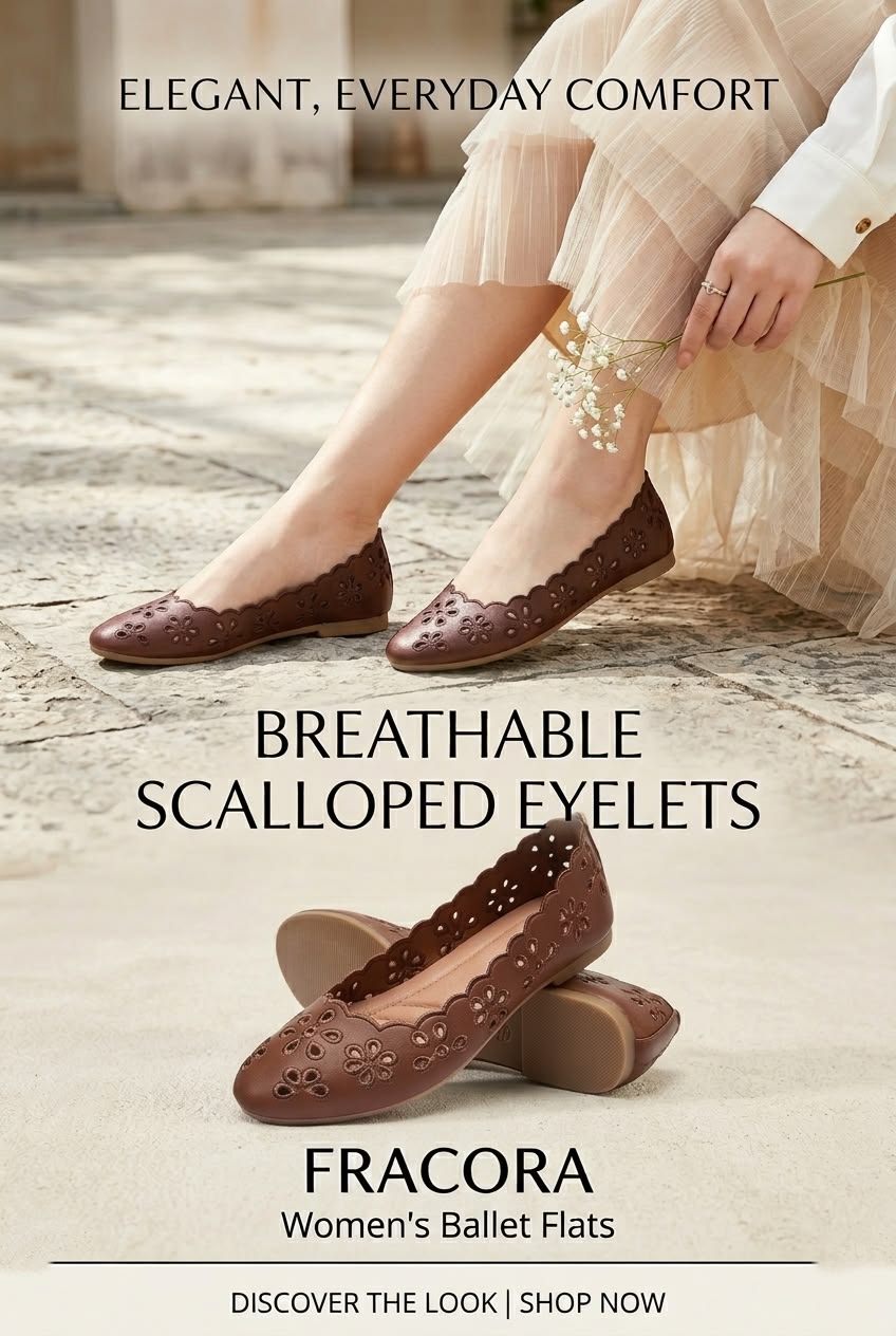 FRACORA Women’s Comfort Flats | Elegant Black PU Leather Style Meets All-Day Comfort