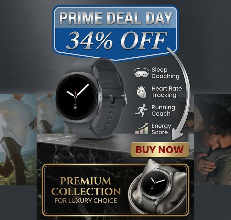 Samsung Galaxy Watch 8: Exclusive 34% Off Prime Deal ⏱️