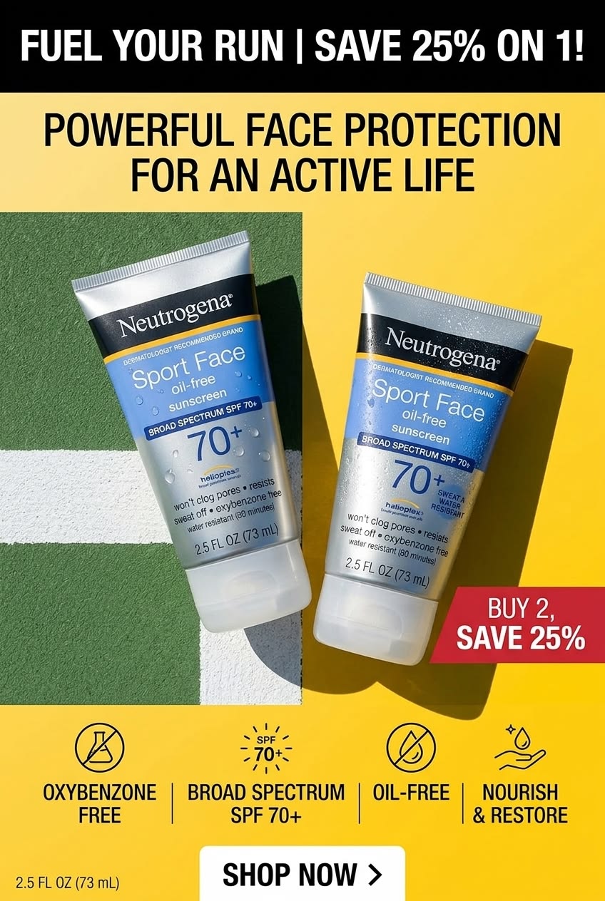Best Sport Face Sunscreen | SPF 70+ & Sweat Resistant!