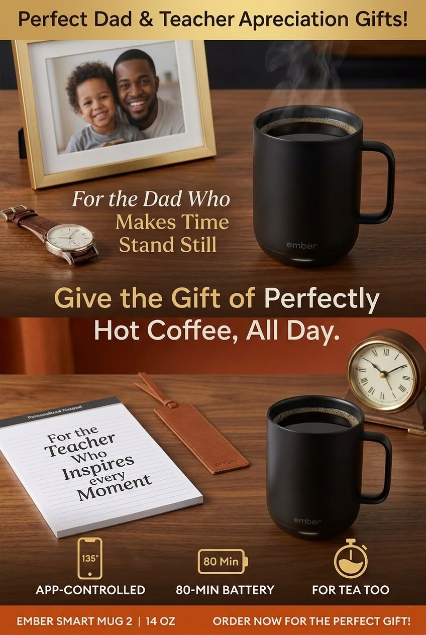 World’s First Smart Mug Never Let Their Coffee Go Cold Again | Perfect for Dads and Teachers.