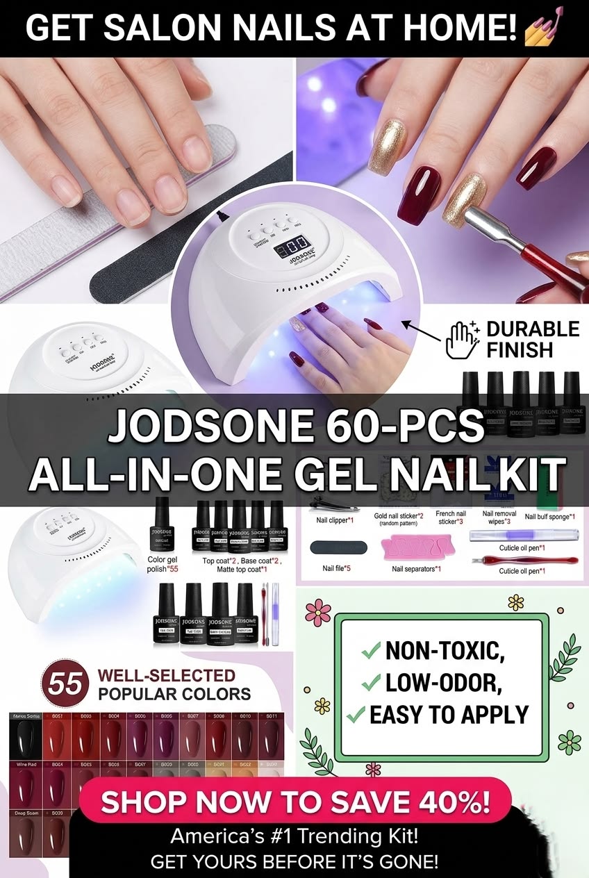 Get 55 Stunning Colors: The Ultimate JODSONE All-in-One Gel Nail Set